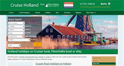 Desktop Screenshot of cruiseholland.com